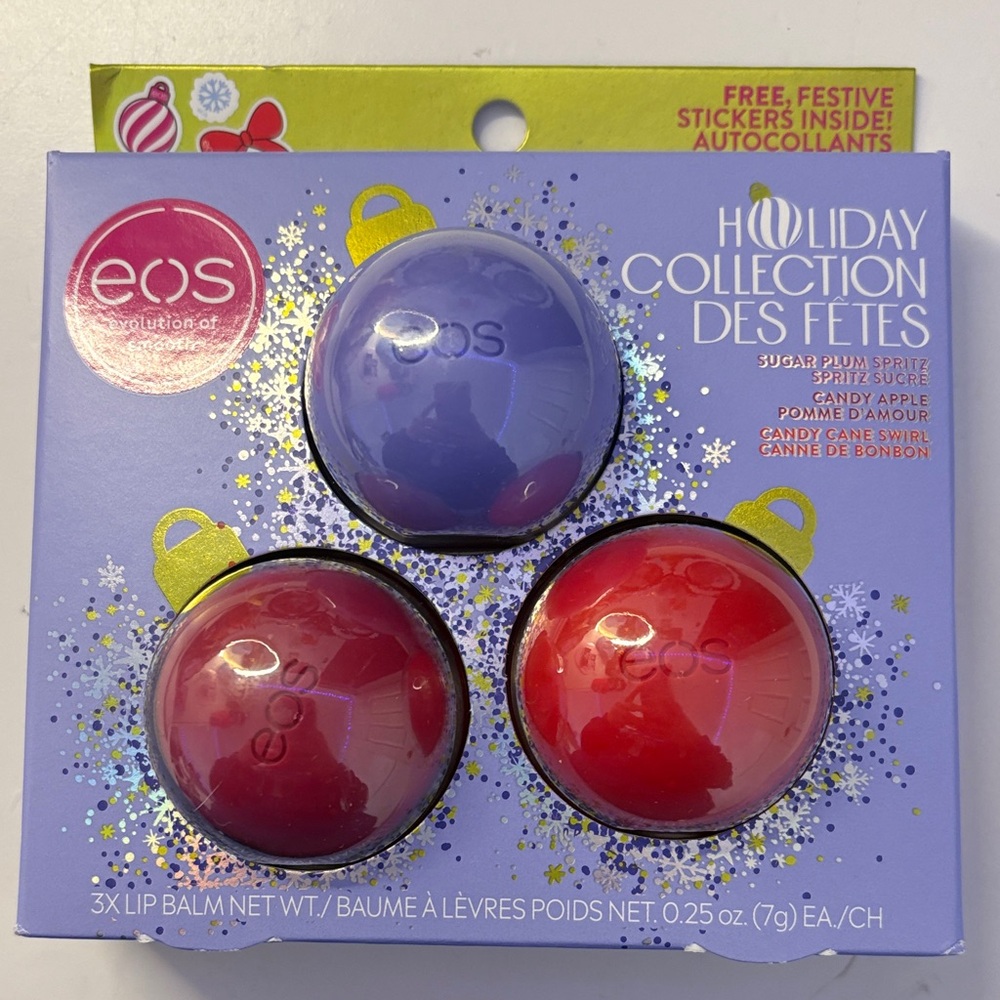 eos Holiday Collection Lip Balm - Purple, Red, Pink